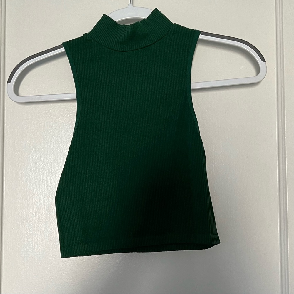 Ribbed crop tank top